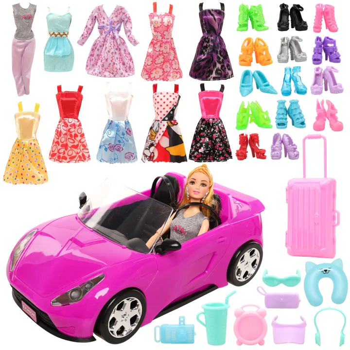 chop Eggplant Correctly Barwa Fashion Dress Up Barbie Doll Sets=Car Toy + Travel Luggage + 8  Accessories + 10 Shoes + 10 Mixed Styles Randomly Doll Dresses Clothes With  Princess Girl Doll Kids Baby Girl Birthday Xmas Gift | Lazada PH