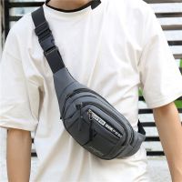 ₪☁✠ Large-capacity multi-functional outdoor waist bag men and women sports mobile phone bag wallet Oxford cloth chest bag cashier bag small satchel