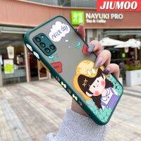 JIUMOO เคสโทรศัพท์ปลอกสำหรับ Samsung Galaxy สาวน่ารัก M31ลายการ์ตูนเคสบางสีด้านแข็งขอบสี่เหลี่ยมด้านข้างกันกระแทกเคสซิลิโคนคลุมทั้งหมดป้องกันเลนส์กล้อง