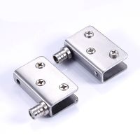 ◊ 1/2/4pcs Glass Pivot Hinge Rotation Axis Stainless Steel Wine Cabinet Door for 5-8mm Glass Door Glass Pivot Clamps Door Hinges