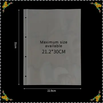 A4 Binder Photocard Sleeves 1 2 4 6 8 9 Pockets Clear 11 Holes