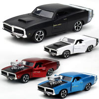 A1:36 Fast And The Furious Dodge Classic Car Model With Sound &amp; Light Collection Car Toys For Boy Children Gift G14M