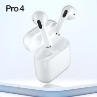 SERHOU 5.0บลูทูธ หูฟังบลูทูธ PRO4 ครึ่งในหู เวลาแฝงต่ำ หูฟังไร้สายสำหรับ PRO4 แบบพกพาได้ สมาร์ททัช หูฟังเอียร์บัด PRO4 การฟังเพลงดนตรี