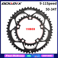 ดิสก์ฟันจาก GOLDIX 7075แผ่นดิสก์อะลูมิเนียมอัลลอย50/34T แผ่นดิสก์ฟันถนน110BCD