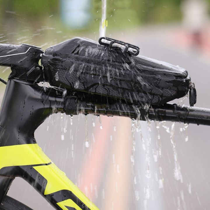 จักรยานกันน้ำที่วางโทรศัพท์กระเป๋าโทรศัพท์ด้านหน้ากระเป๋ามีกรอบ-โทรศัพท์ขี่จักรยาน-top-กรอบท่อเก็บกระเป๋าถือ
