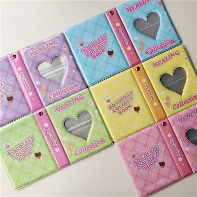 3 Inch Photo Album INS Korean Cute Bear Kpop Card Binder 80 Pockets Album Hollow Love Picture Storage Case Collect Book