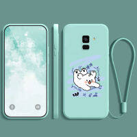 เคส samsung a8 2018 ยางนิ่ม กันกระแทก กันน้ำ กันลื่น ฝาหลัง คลุมเต็มขอบ ไม่เบียด ฟิล์มมือถือ เคสใส่เลนส์ ลายการ์ตูนน่ารัก