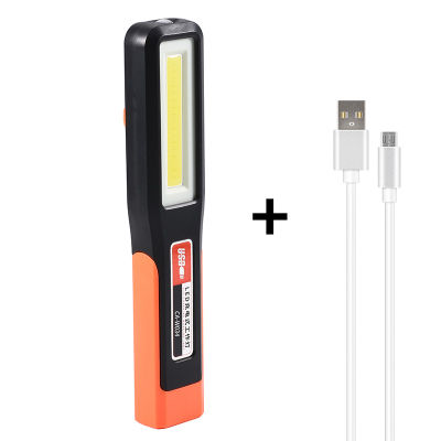 Coba Led Work Light Rechargeable Usb Built-in Battery Cob Xpe Light By Plastic Hook Magnetic Deformable Waterproof Work Lamp