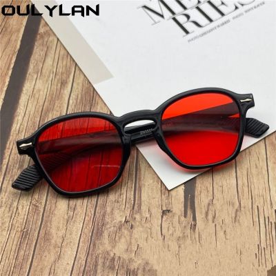 Oulylan Classic Round Sunglasses Women Luxury Vintage Yellow Red Sun Glasses for Men Retro Driver Goggles Shades UV400 Ladies