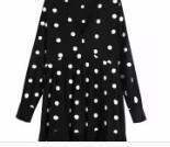 ZZOOI Women sweet dot embroidery black vestidos hem pleats ruffles mini Dress Ladies autumn v neck fur ball stitching Dresses DS2881