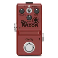 Clefly Guitar Pedal Heavy Metal Distortion RAZOR Effects Pedal Overdrive Pedal Nano Series For Electric Guitar Bass