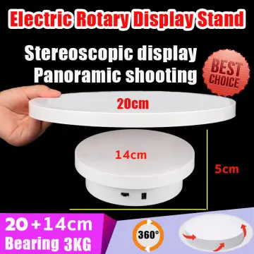 Rotating Display Stand, 3 Speeds Electric Turntable Stand 360 Degree  Turntable Rotating Stand with USB Charging for Video Shooting Watch Anime  Figures