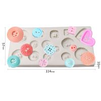 Fondant Bakeware Cake Mold Decorating Baking Tools Buttons Silicone Molds