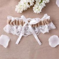 【hot】 Wedding Garters Bridal Garter Burlap and Leg Thigh for Bride with Toss Away