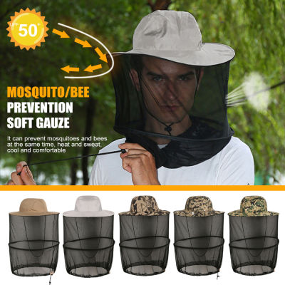Rebrol【Ready Stock】Foldable ยุงหมวกซ่อนตาข่ายป้องกันหน้าหมวกแก๊ปแมลง Bees Bugs Proof Topi Jala สำหรับผึ้งตกปลา Camping
