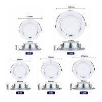 6ชิ้นล็อต LED downlight 5W 9W 12W 15W 18W AC 220V 230V 240V LED เพดานห้องน้ำโคมไฟ livings Room Light บ้านในร่ม