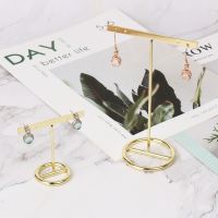 INS Earring Display Stand Women Desk Jewelry Organizer Metal T-bar Ring Necklace Jewelry Showing Rack Photo Studio Shooting Prop