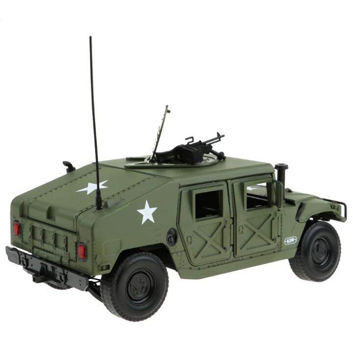 รถโมเดลรถทหาร-humvee-kdw-1-18-เปิดฝากระโปรงหน้ารถได้-เครื่องยนต์จำลองสมจริง-เปิดฝากระโปรงท้ายรถและหลังคาได้-ล้อยางหมุนได้