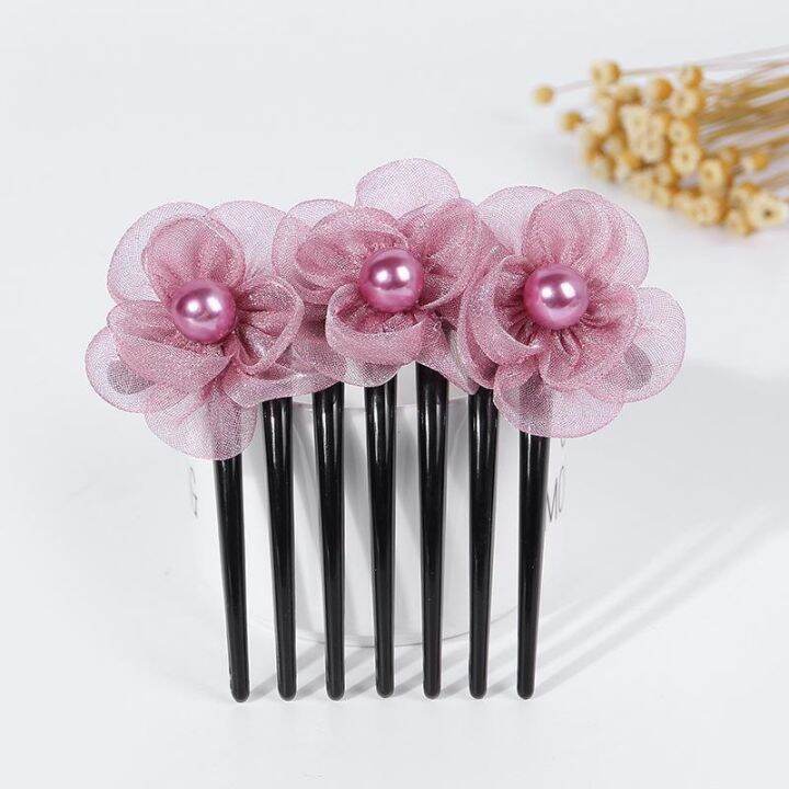 korean-inserted-comb-adult-elegant-seven-tooth-spun-silk-pearl-hair-comb-hair-clip