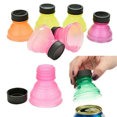 6x Reusable Beverage Can Caps Cover Lid Top Snap On Camping Soda Drink Saver Cup Accessories Drinkware Kitchen Tools