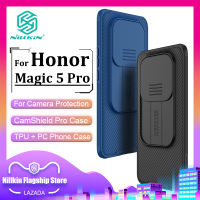 Nillkin แฟชั่น กล้อง ปกป้อง เคส สำหรับ Honor Magic 5 Pro เคสโทรศัพท์ ธุรกิจ TPU + PC กล้องป้องกันการกระแทกความเป็นส่วนตัวฝาหลัง