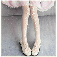 กรอบสัตว์ Original Lolita หวานน่ารัก Bowknot ถุงเท้าแน่นสไตล์ญี่ปุ่น Gothic Women S Cosplay Party Pantynose ถุงน่องยาว