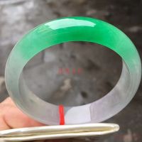 zheru jewelry natural Burmese jadeite light green 54mm-64mm celet elegant princess jewelry for mother to girlfriend