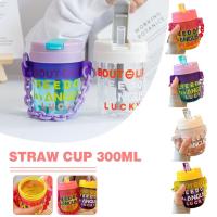 300ml Straw Cup Portable Leakproof Drinking Water Bottle G1E9