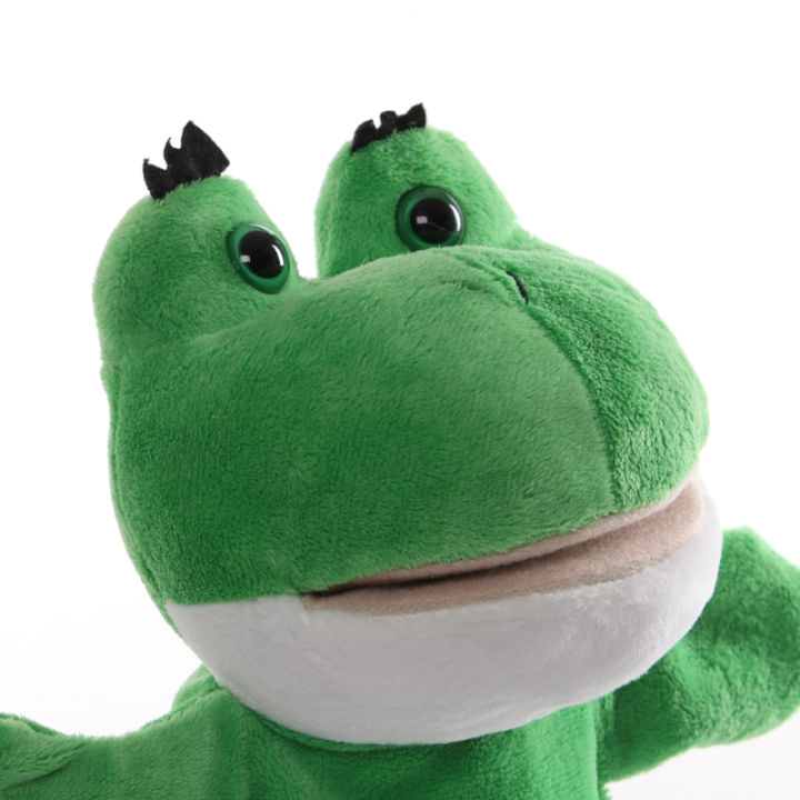25cm-animal-hand-puppet-frog-plush-toys-baby-educational-hand-puppets-cartoon-pretend-telling-story-doll-for-children-kids