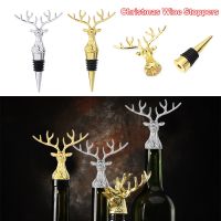 1PC Stainless Steel Deer Stag Head Wine Pourer Unique Reusable Wine Bottle Stoppers Wine Aerators Bar Kitchen Tools With Box