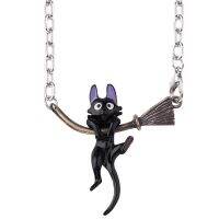 Car Interior Pendant Anime Kikis Delivery Service Swing Kawaii Black Cat Hanging Auto Rearview Mirror Decor Accessories Gifts