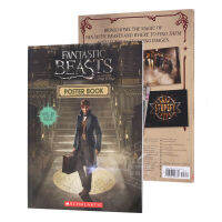 อยู่ที่ใดMagicalสัตว์ภาษาอังกฤษOriginal Fantastic beastsและสถานที่ที่จะค้นหาพวกเขาหนังสือโปสเตอร์โปสเตอร์ภาพยนตร์Book Scholasticหนังสือปกบาง 8-12 ปี