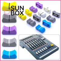 SUN BOX 10PCS โต๊ะผสมยาง สไลด์ตรง ฝาครอบปุ่มสวิทช์ ตัวเลื่อน เครื่องหรี่ผสม ฝากด-ดึง ฝาครอบโพเทนชิออมิเตอร์ ฝาปิดปุ่มปรับระดับเสียง