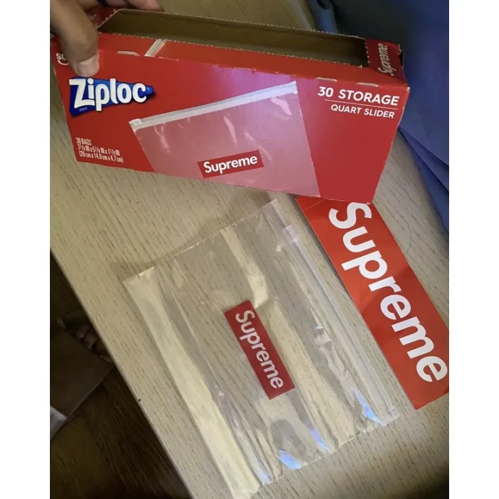 พร้อมส่งSupreme x Ziploc Bags SS20 ถุงซิปล็อคซูพรีมของแท้จากช็อป UK