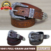 z74nfyx เข็มขัดหนังวัวแท้ 100% Cowhide Vintage British Cowboy Waistband