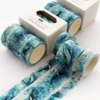 3 pcs/pack Cute Cloud fish Journal Washi Tape set Adhesive Tape DIY Scrapbooking Sticker Label Japanese Masking tape Decanters