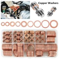 ♧ 400/300/280/200/150/100Pcs O Ring Copper Washer Gasket Set M5-M14 Flat Ring Seal For Boat Crush Flat Seal Ring Sump Plug Oil