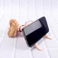 【cw】 Lying Zi Ya Na Handmade Toy Art Online Mobile Phone Holder Car Table Decorative Ornaments Secondary Element Decoration ！