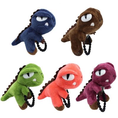 ♘ Women Girls Cute Large 3D Cartoon Dinosaur Hair Rope Plush Toy Bamboo Joint Rubber Band Decorative Ponytail Holder