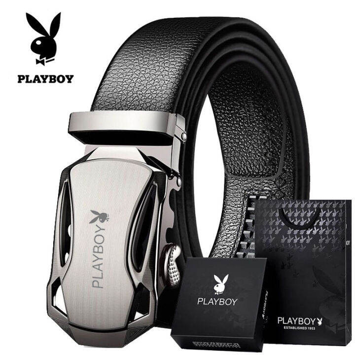 playboy-เข็มขัดหนังแท้สำหรับผู้ชาย-เข็มขัดกางเกงลำลองหนังสไตล์เกาหลีหัวเข็มขัดแบบเรียบสำหรับนักเรียนวัยรุ่น