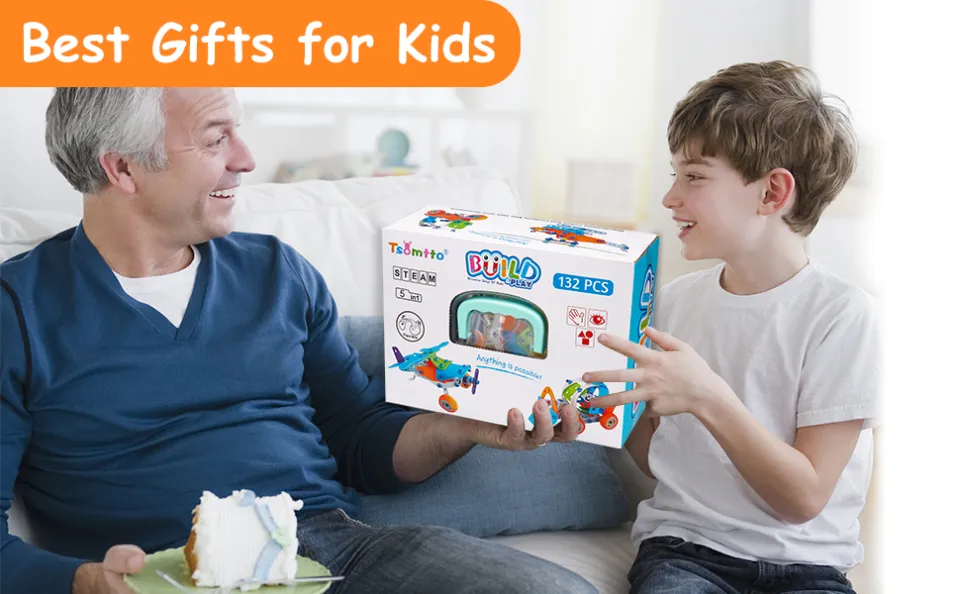 Kids Building Games STEM Toys for 6 7 8 9+ Year Old Boys Birthday Gifts,  132PCS Educational Autistic Building Toys for Boys Ages 6-8 8-10 8-12 Stem