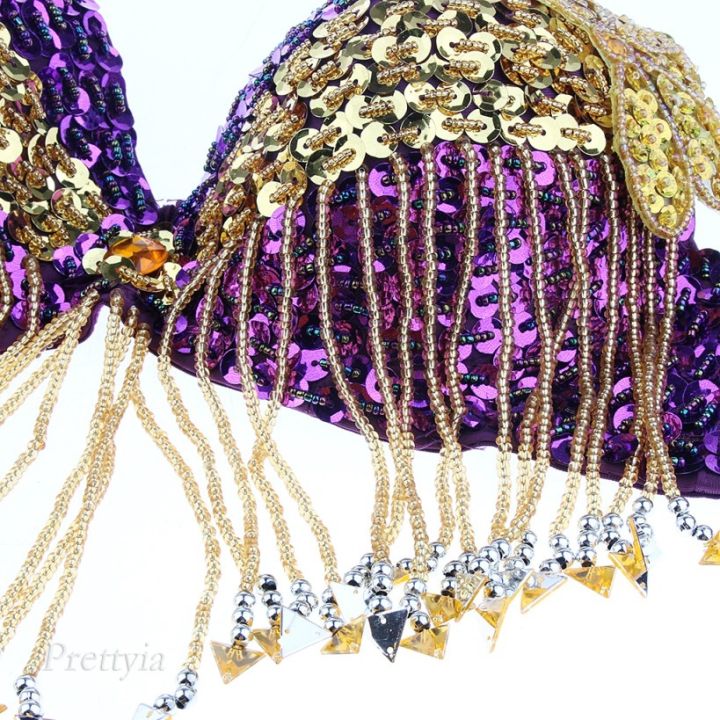 womens-belly-dance-sequin-beaded-tassels-bra-top-belly-samba-dancing-costume