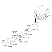 Car Outside Tail Gate Handle Switch Assy Tail Gate Handle Switch 81260G2010 for Hyundai IONIQ 81260G2000