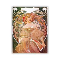 โปสเตอร์นิทรรศการพิมพ์ลาย Art Nouveau Alphonse Mucha ศิลปะวินเทจผ้าใบวาดภาพผนังรูป69F 0717