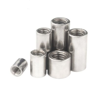 2-10pcs Coupling Nut M3 M4 M5 M6 M8 M10 304 Stainless Steel Extend Long Round Nuts Nails Screws Fasteners