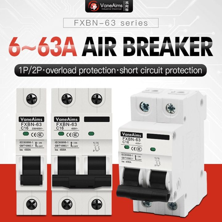 6a-10a-16a-25a-32a-40a-63a-mcb-miniature-overload-short-circuit-protection-breaker-4-5ka-110v230v-400vac-สำหรับใช้ในบ้าน