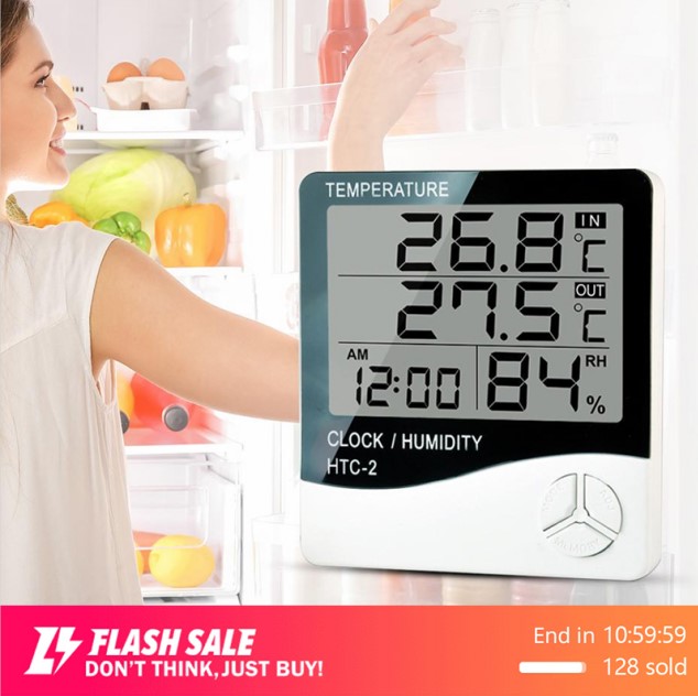 Temperature Humidity Monitor Indoor Outdoor Home Reader Measure Display New 