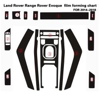 For Land Rover Range Rover Evoque Interior Central Control Panel Door Handle Carbon Fiber Stickers Decals Car Styling Accessorie