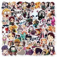 hot【DT】 10/50/100 Pcs Demon Slayer Sticker Graffiti Laptop Luggage Skateboard Cartoon Decal Anime Stickers