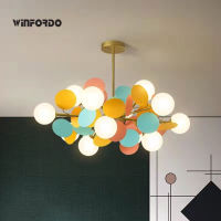 2022 LED Chandelier for Children With Colorful Flower nch Kids’ Pendant Lamp Hanging Lights For Bedroom Fixtures